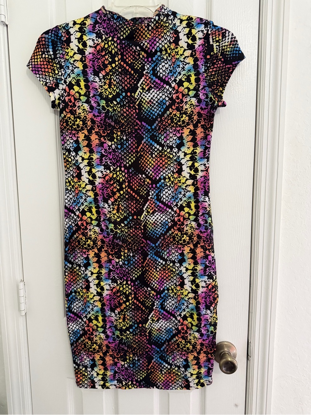 Absolutely Multicolor Snake-Print Midi Dress